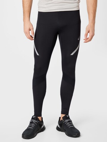 Skinny Pantalon de sport 'LITE-SHOW' ASICS en noir : devant
