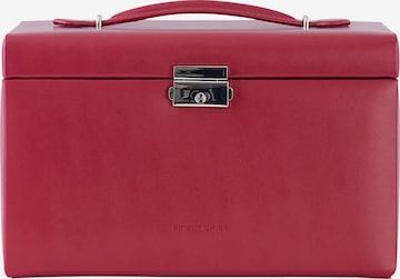Boîte à bijoux 'Schmuckkasten - Leder' Friedrich23 en rouge : devant