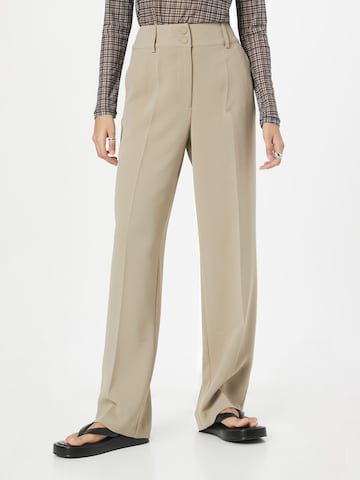 minus Wide leg Pleated Pants 'New Ilsa' in Brown: front