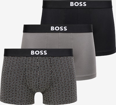 BOSS Bokserishortsit 'ONE' värissä kivenharmaa / musta / valkoinen, Tuotenäkymä