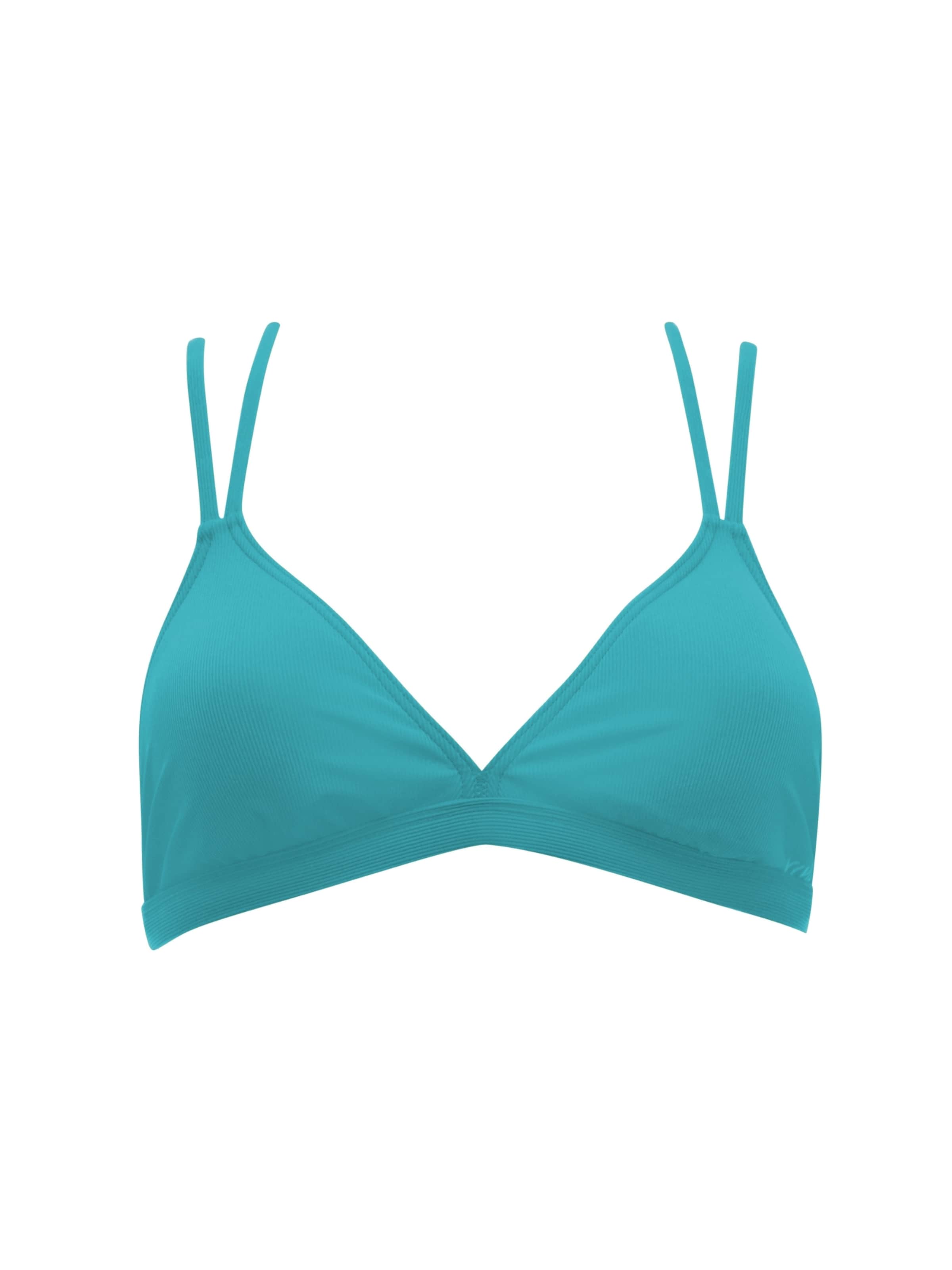 VIVID Сутиен с триъгълни чашки Горнище на бански 'Mix&Match' в зелено: отпред