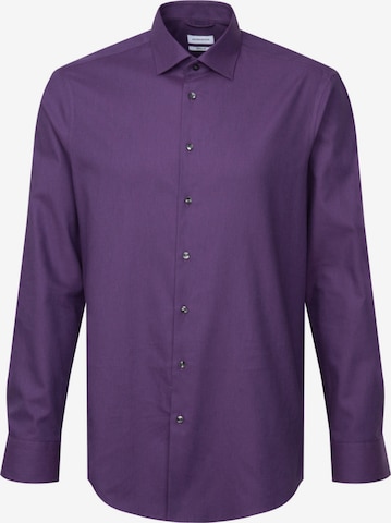 SEIDENSTICKER Regular fit Business Shirt in Purple: front