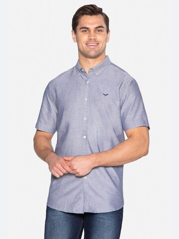 Coupe regular Chemise 'Inferno' Threadbare en bleu : devant