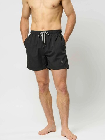 U.S. POLO ASSN. Zwemshorts ' UMAza ' in Zwart: voorkant