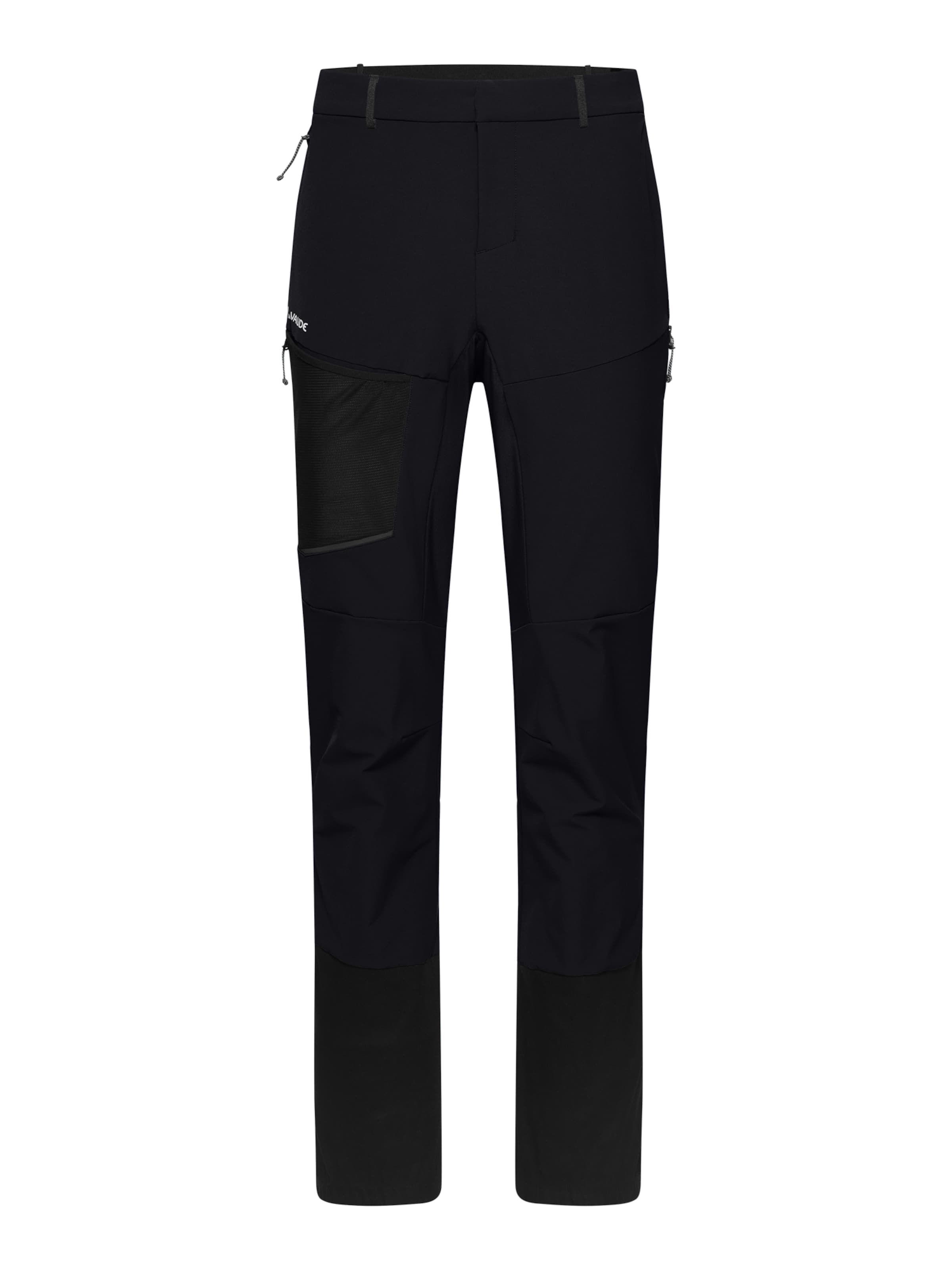 VAUDE Outdoorbroek 'Larice' in Zwart: voorkant