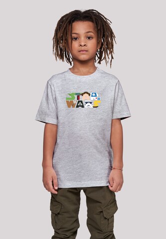 F4NT4STIC Shirt 'Star Wars Character' in Grijs: voorkant