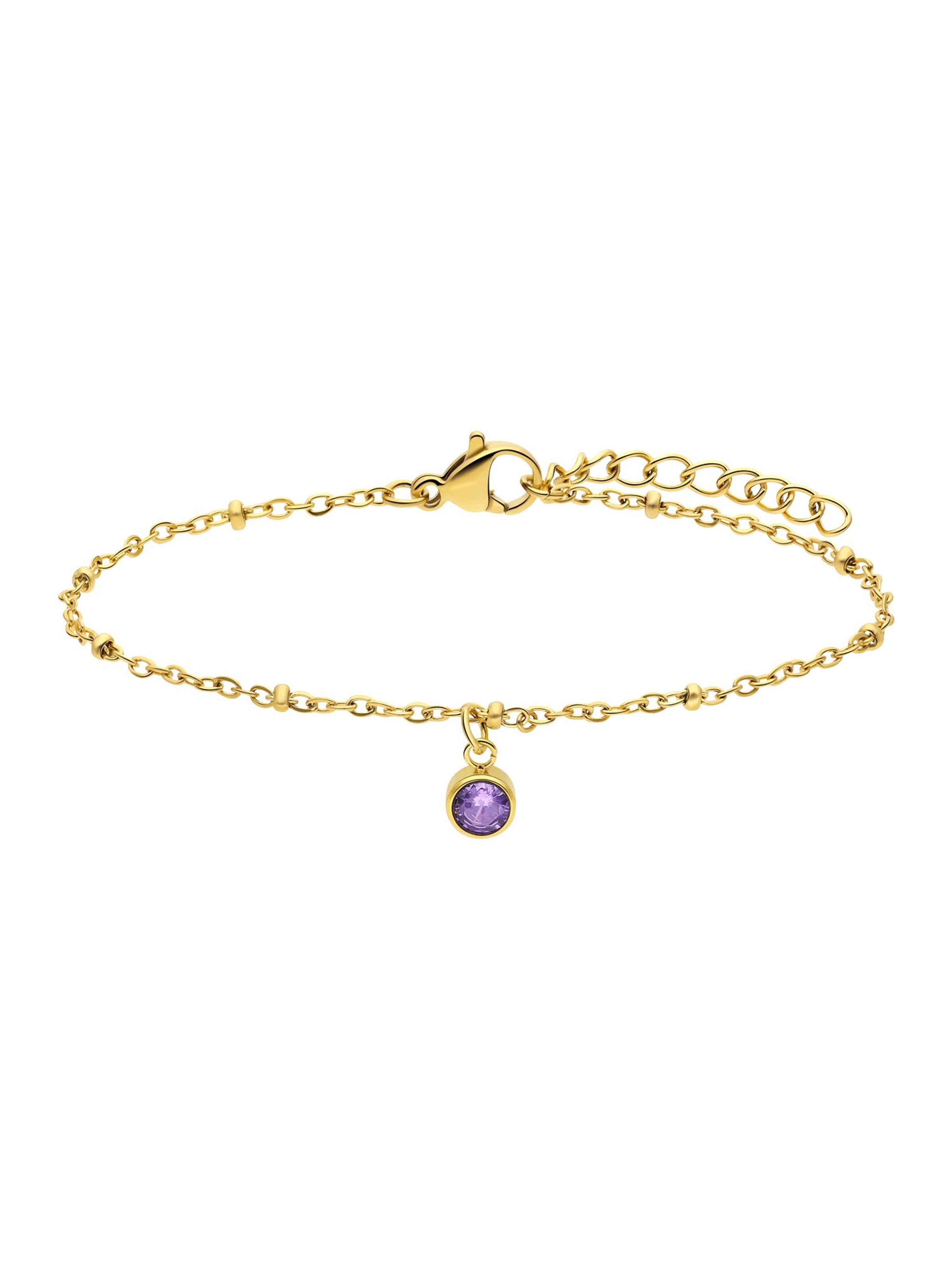 Lucardi Bracelet 'Geburtsstein' in Gold: front
