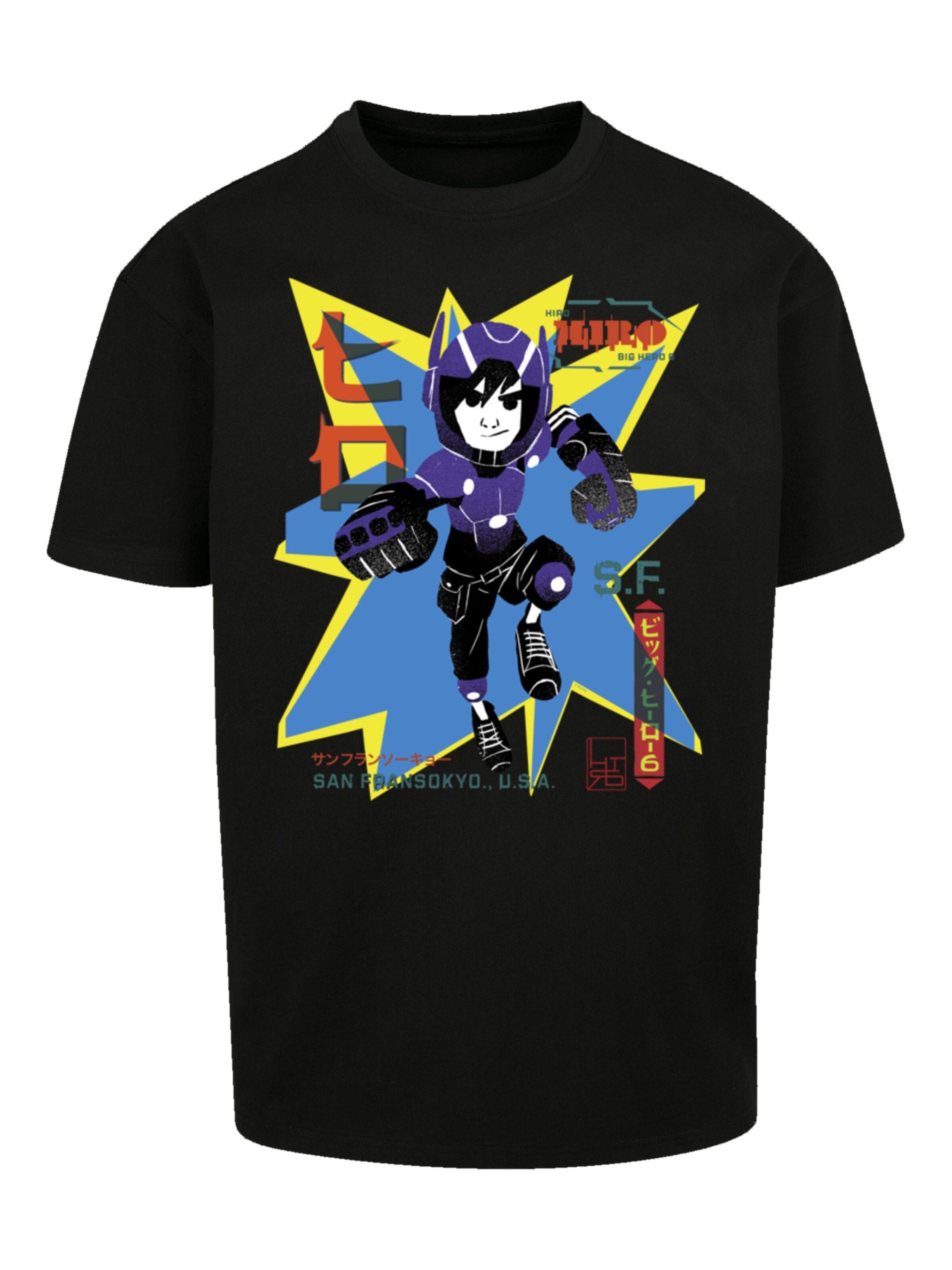 T-Shirt 'Big Hero 6 Hiro Manga' F4NT4STIC en noir : devant