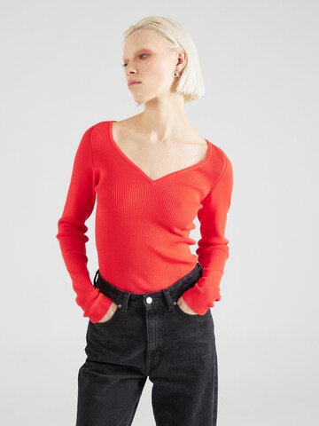 JDY Pullover 'PLUM' in Rot: Vorderseite
