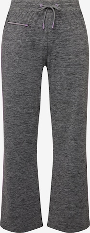 Ulla Popken Flared Pants in Grey: front