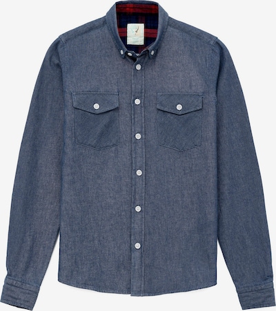 By Diess Collection Blusa en azul denim / blanco, Vista del producto