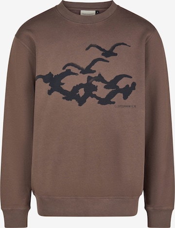 Pull-over Cleptomanicx en marron : devant