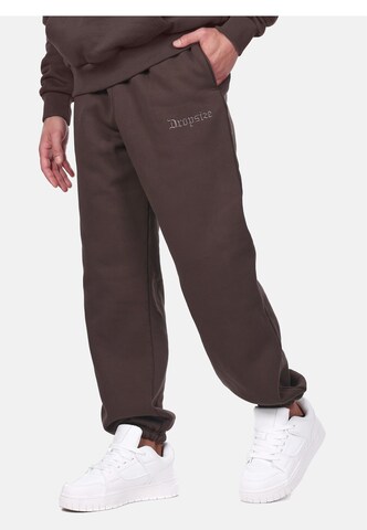 Dropsize Regular Broek 'V4' in Bruin: voorkant
