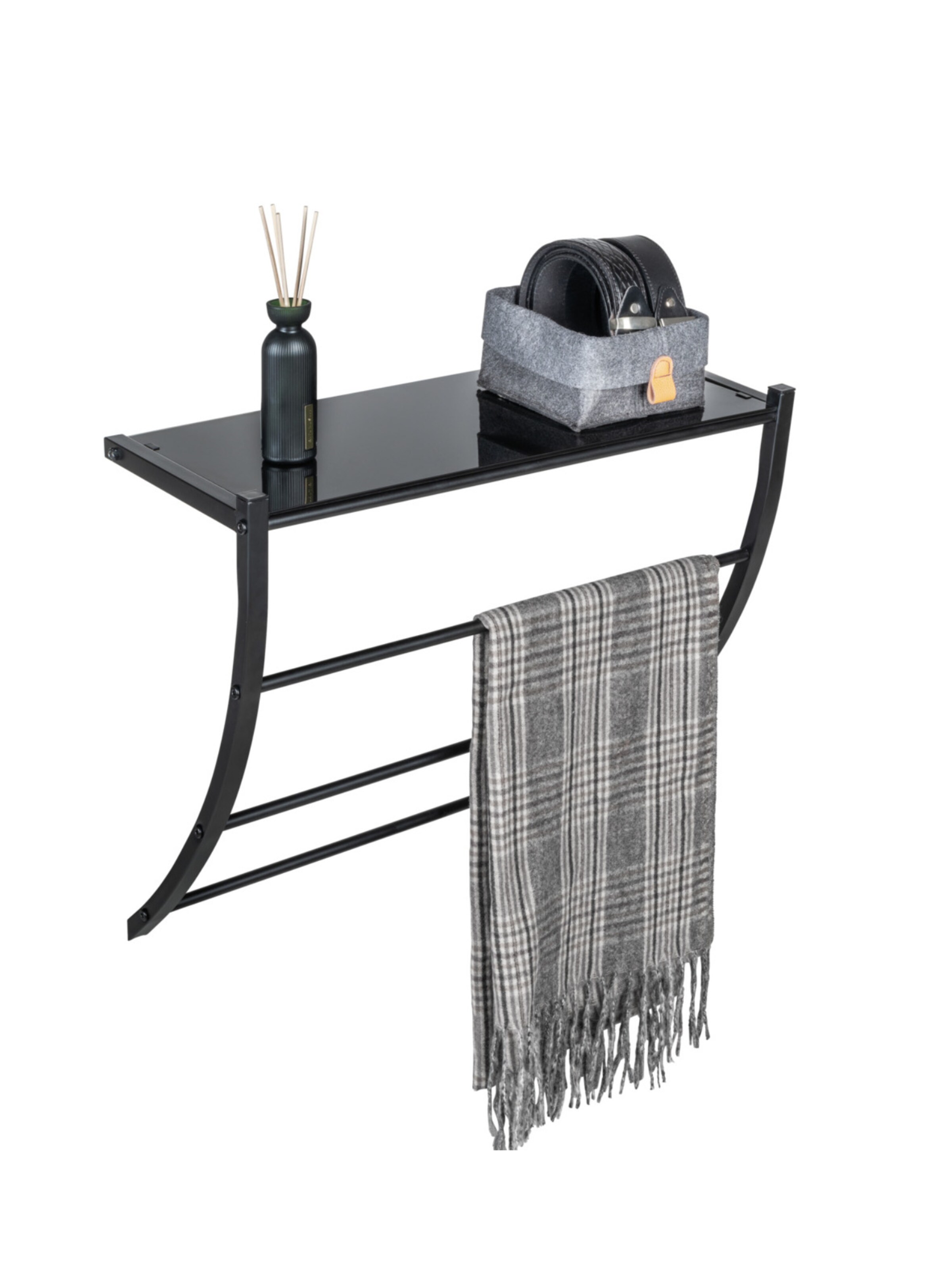 Wenko Wandregal 'Tarderia' in Schwarz