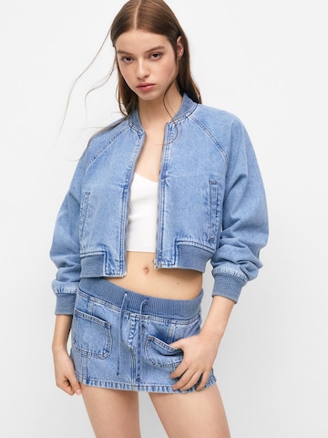 Pull&Bear Rok in Blauw: voorkant