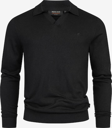 INDICODE JEANS Pullover 'Hagen' in Schwarz: Vorderseite