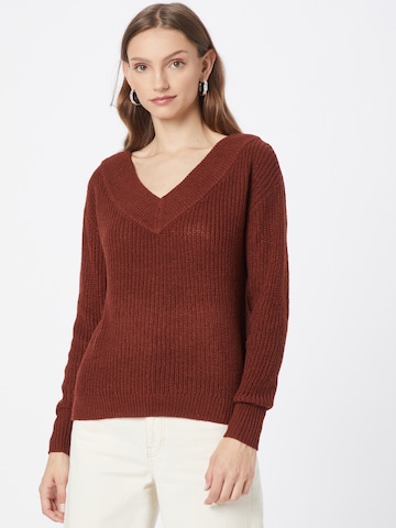 ONLY Sweter 'Melton' w kolorze brązowy: przód