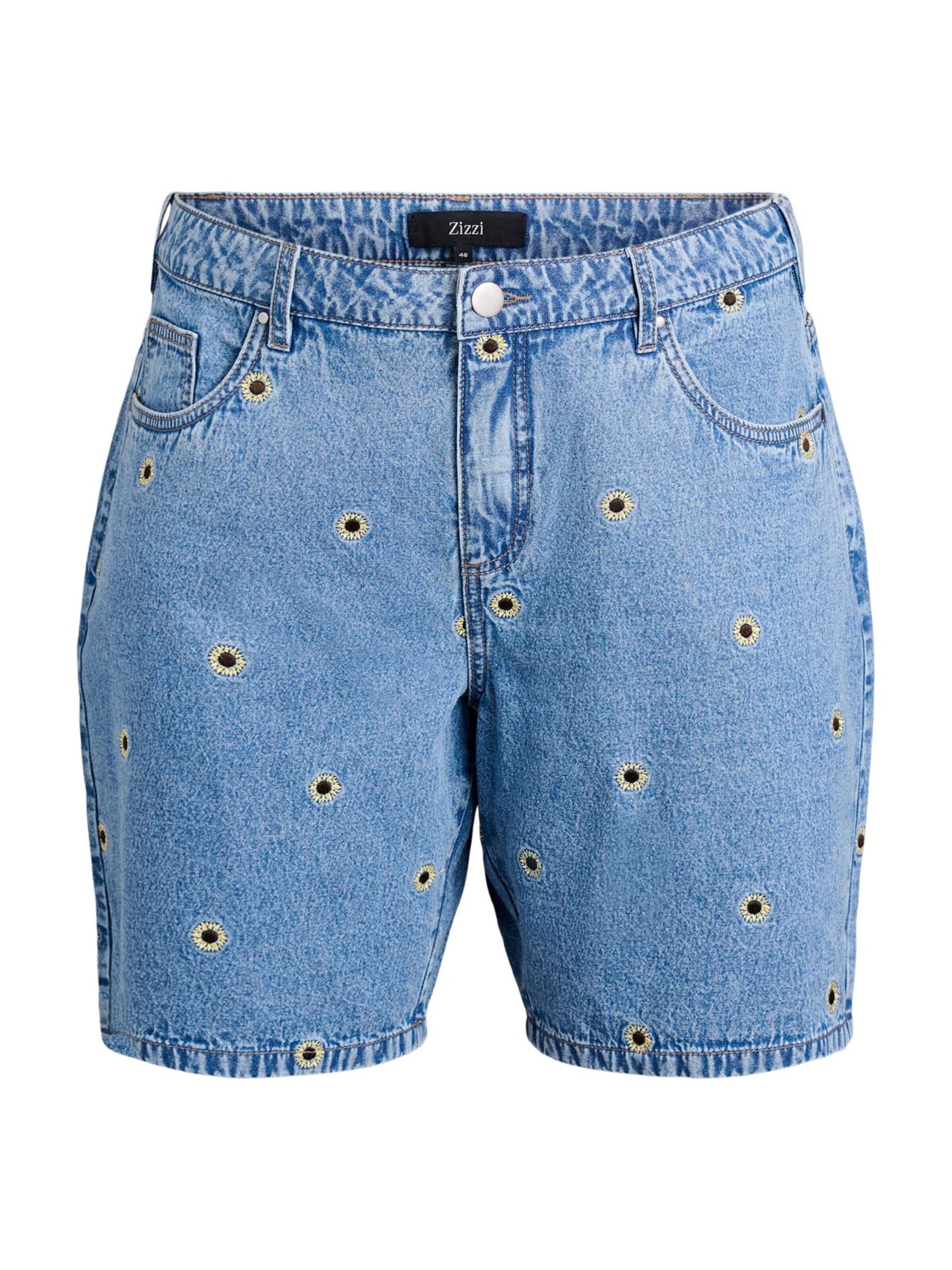 Zizzi Normální Džíny 'Jeva' – modrá: přední strana