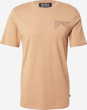 smėlio SCOTCH & SODA Marškinėliai: priekis