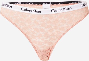 Slip de la Calvin Klein Underwear pe bej: față