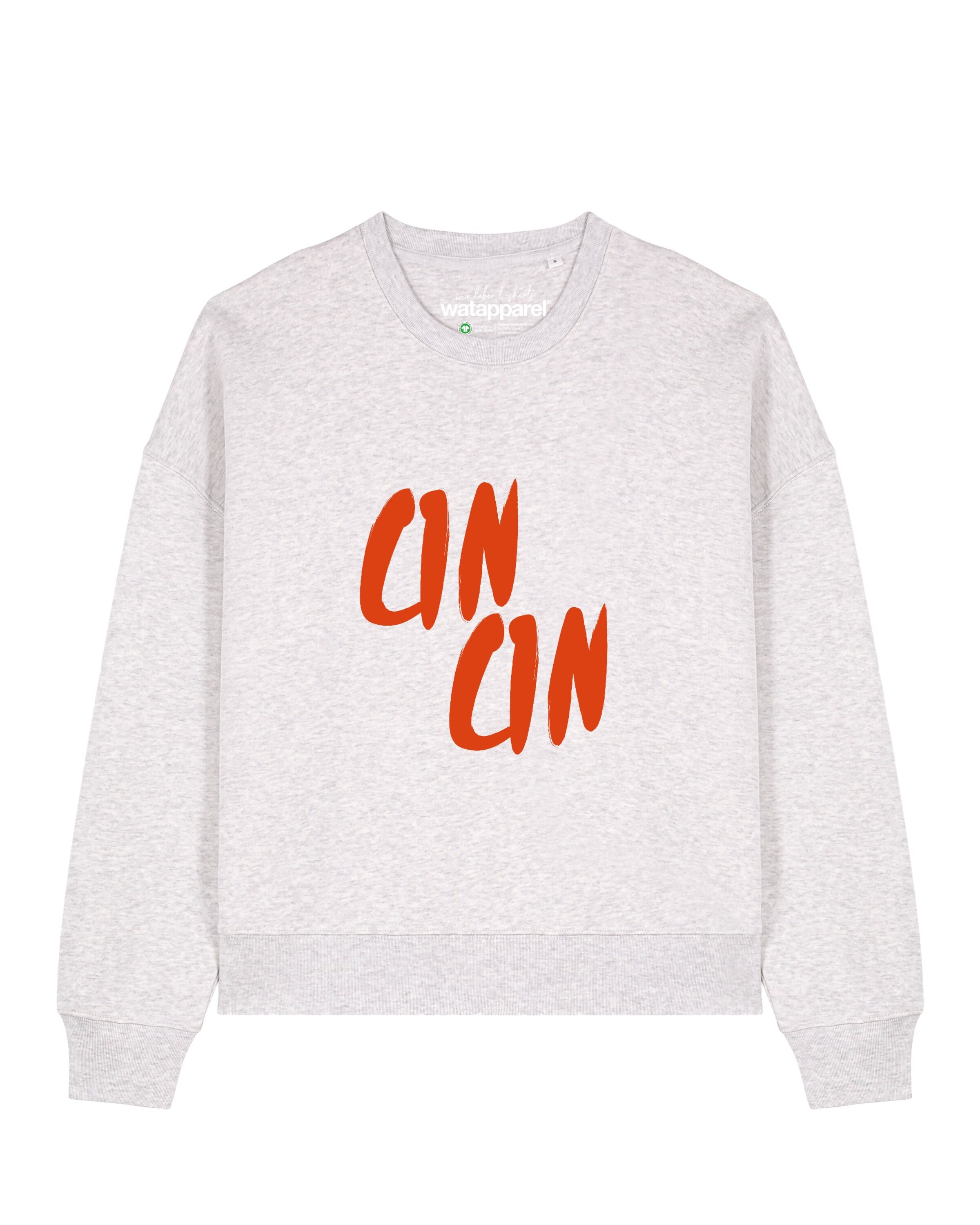 Felpa 'Cin Cin ' di Watapparel in grigio: frontale