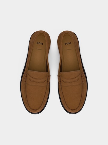 BOSS - Mocassins 'Tevan' em castanho