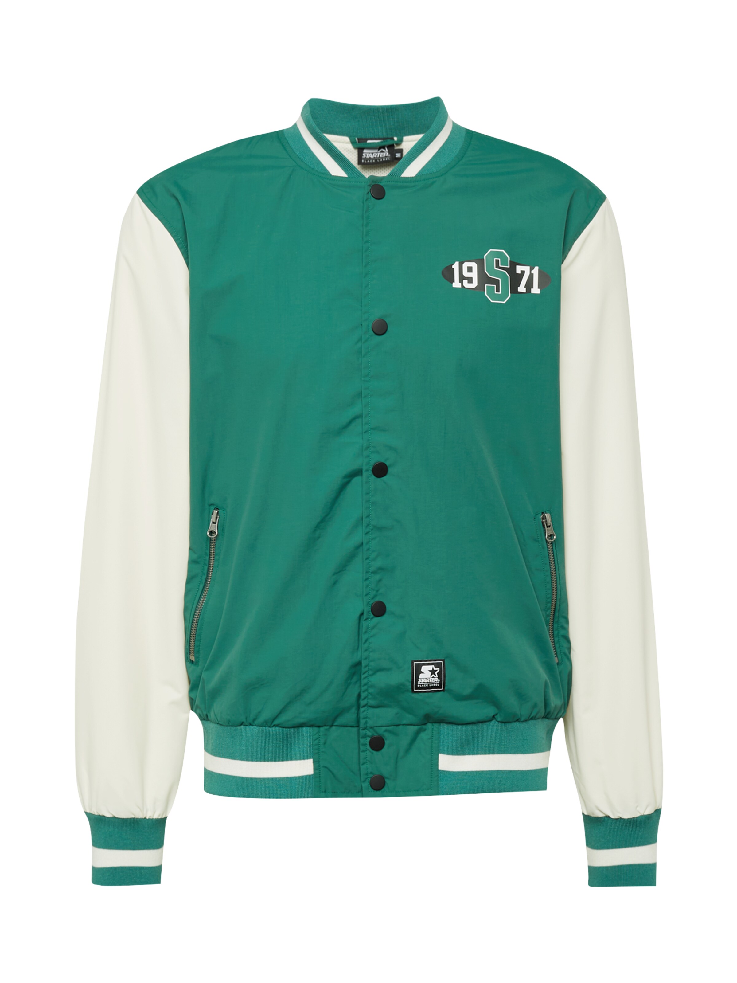 Starter Black Label Between-season jacket in Green: front