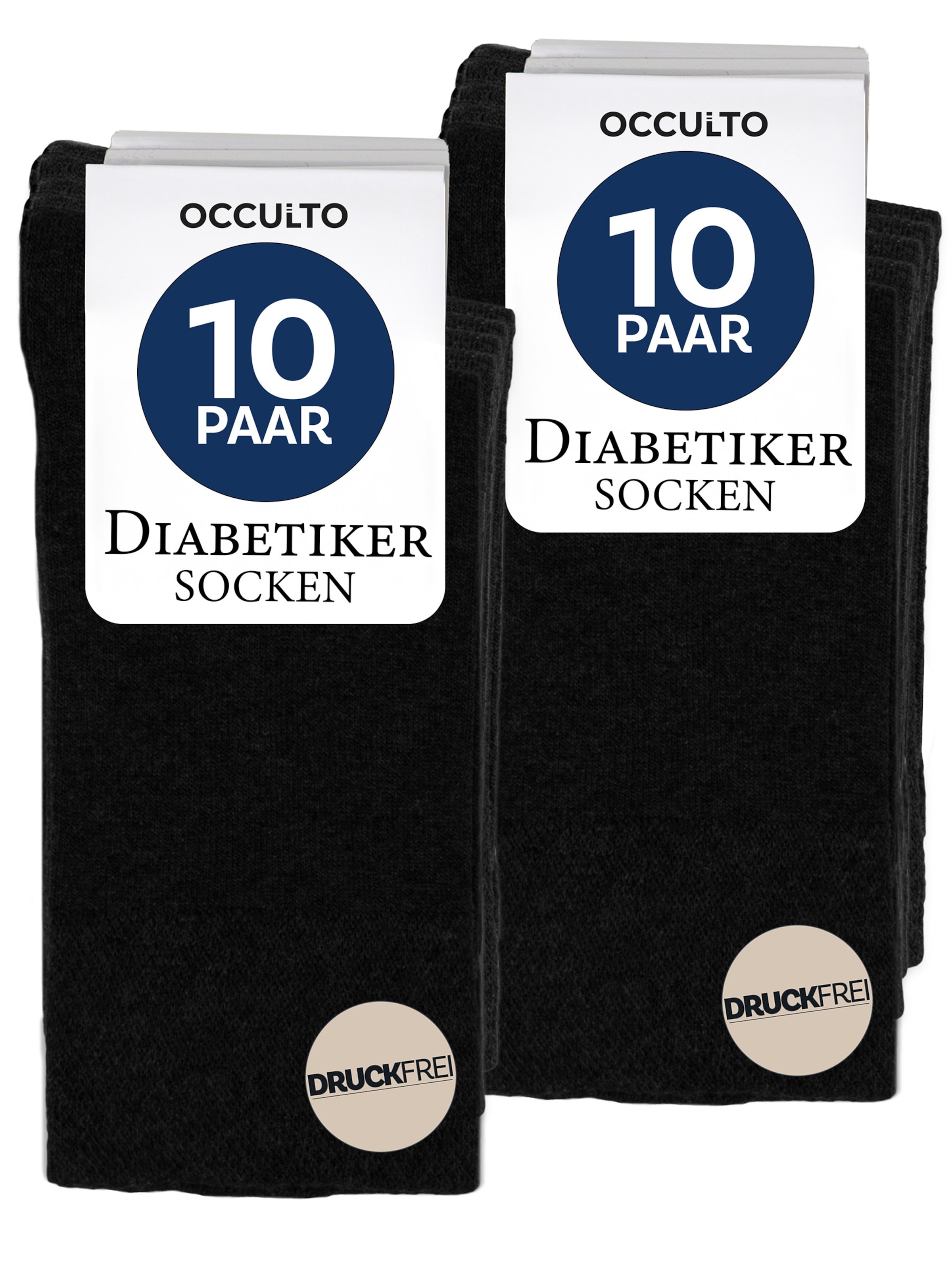 Occulto Socks 'Götz' in Black: front