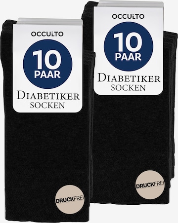 Occulto Socks 'Götz' in Black: front