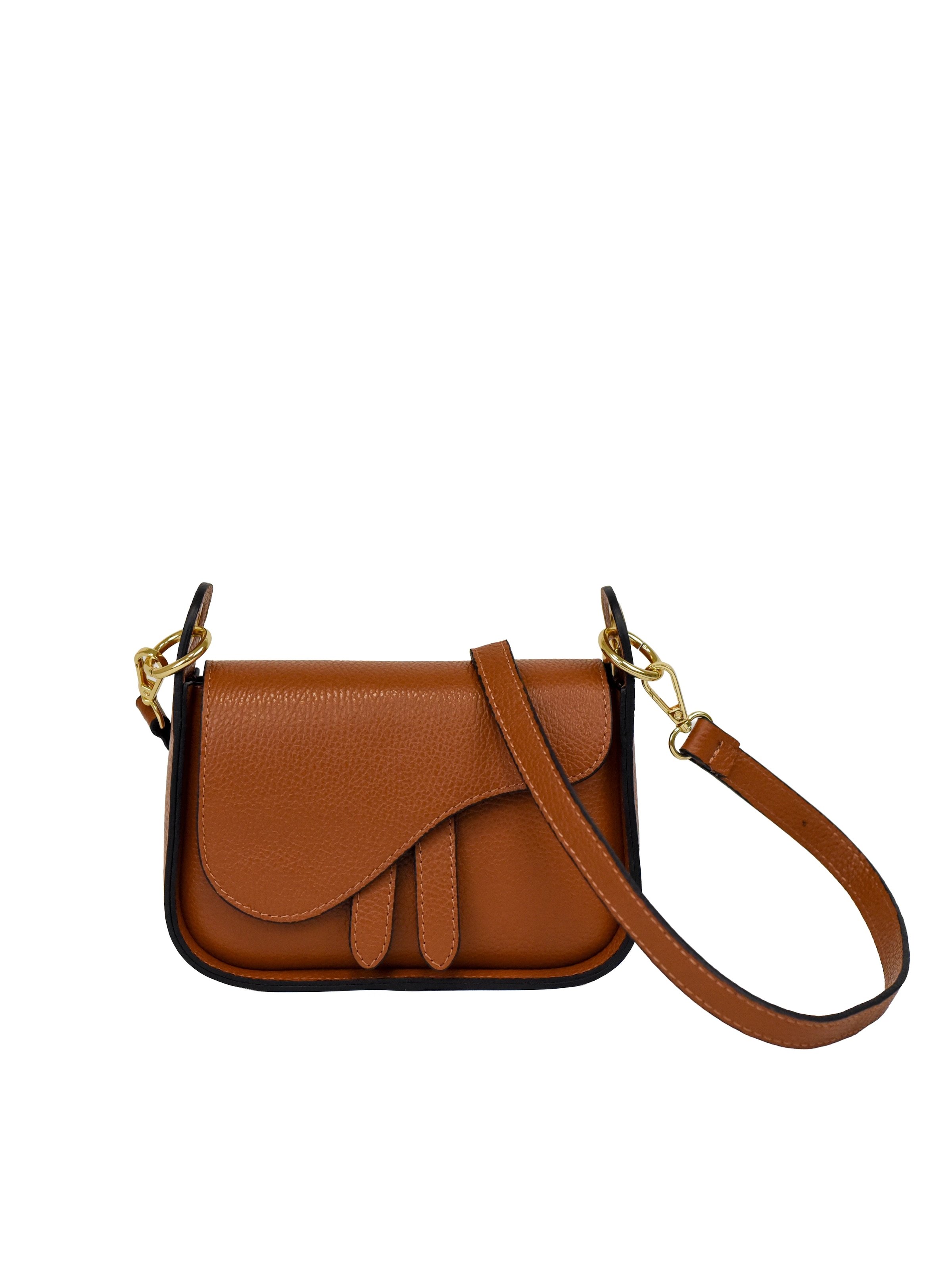 SARA BY JG Crossbody Bag 'La Cavaliera' in Brown: front