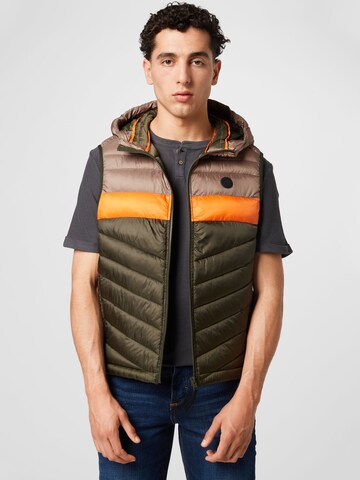 JACK & JONES Bodywarmer 'HERO' in Groen: voorkant