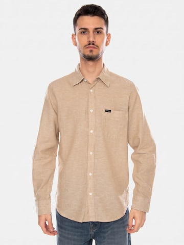 Comfort fit Camicia 'KELP' di WRANGLER in marrone: frontale