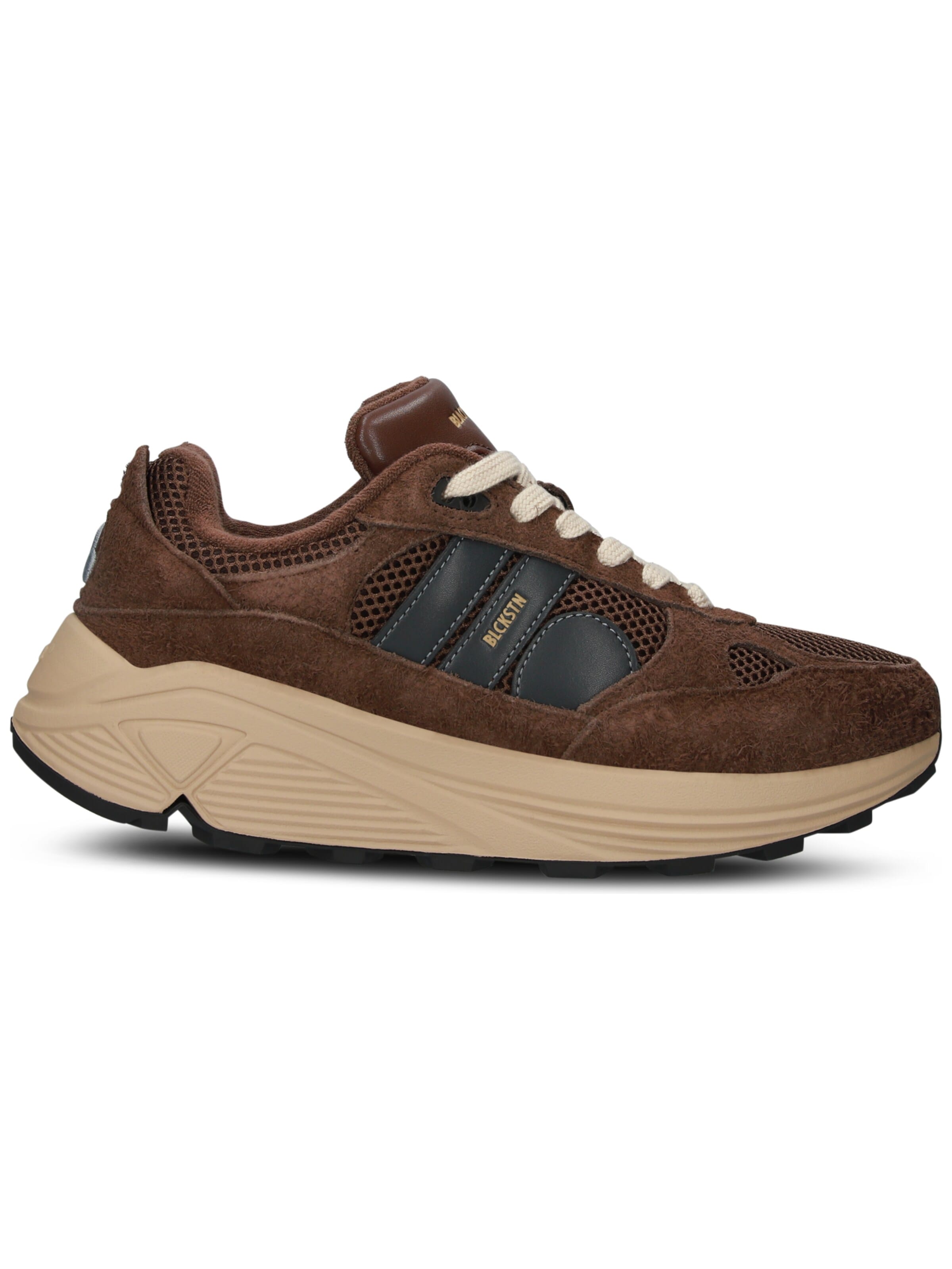 BLACKSTONE Sneakers laag 'V-RILEY' in Bruin: voorkant