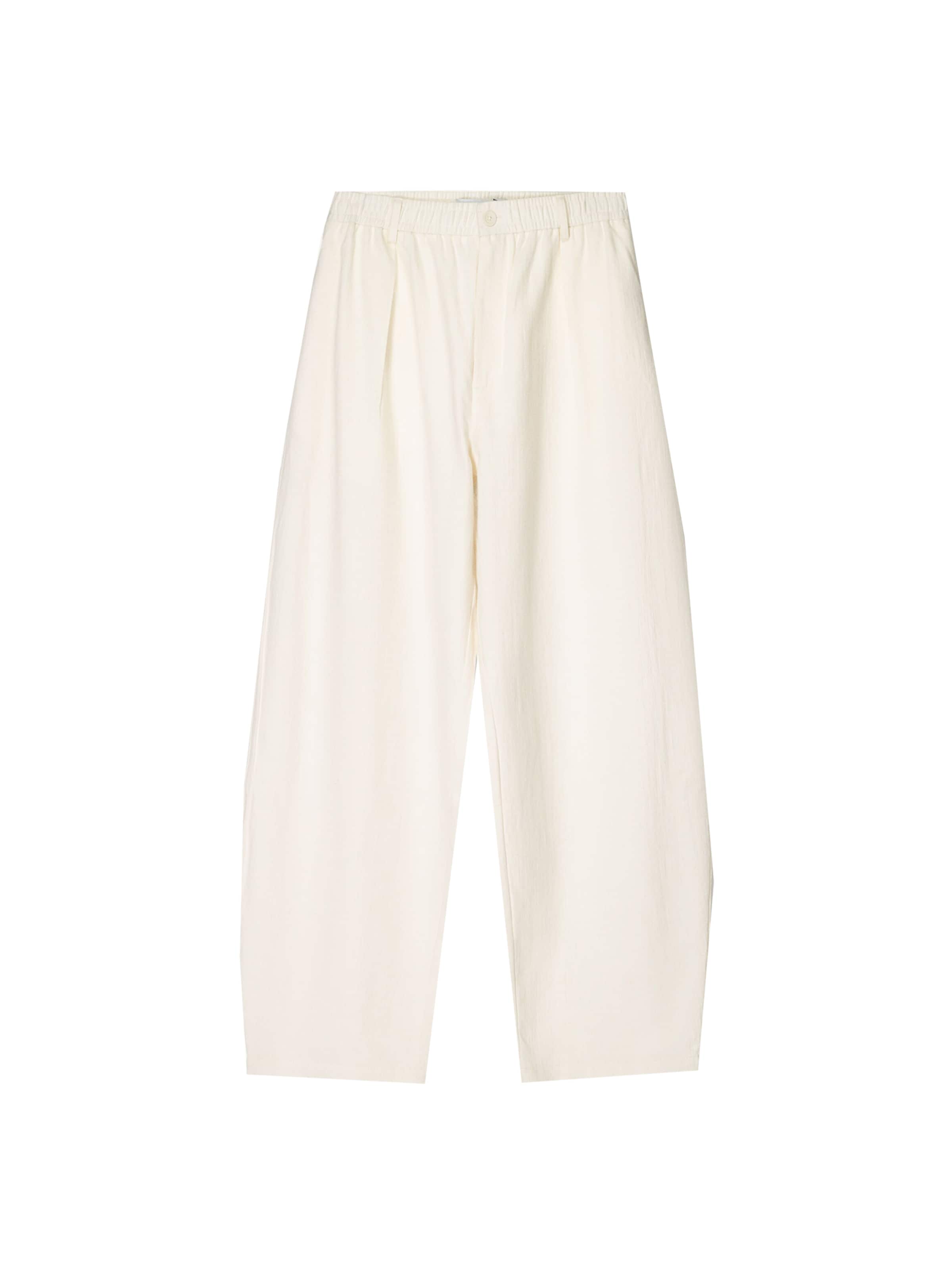 Bershka Baggy Chinobyxa i vit: framsida