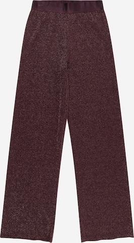 The New Wide leg Broek 'FARAH' in Bruin: voorkant