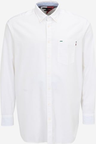 Tommy Hilfiger Big & Tall Button Up Shirt in White: front