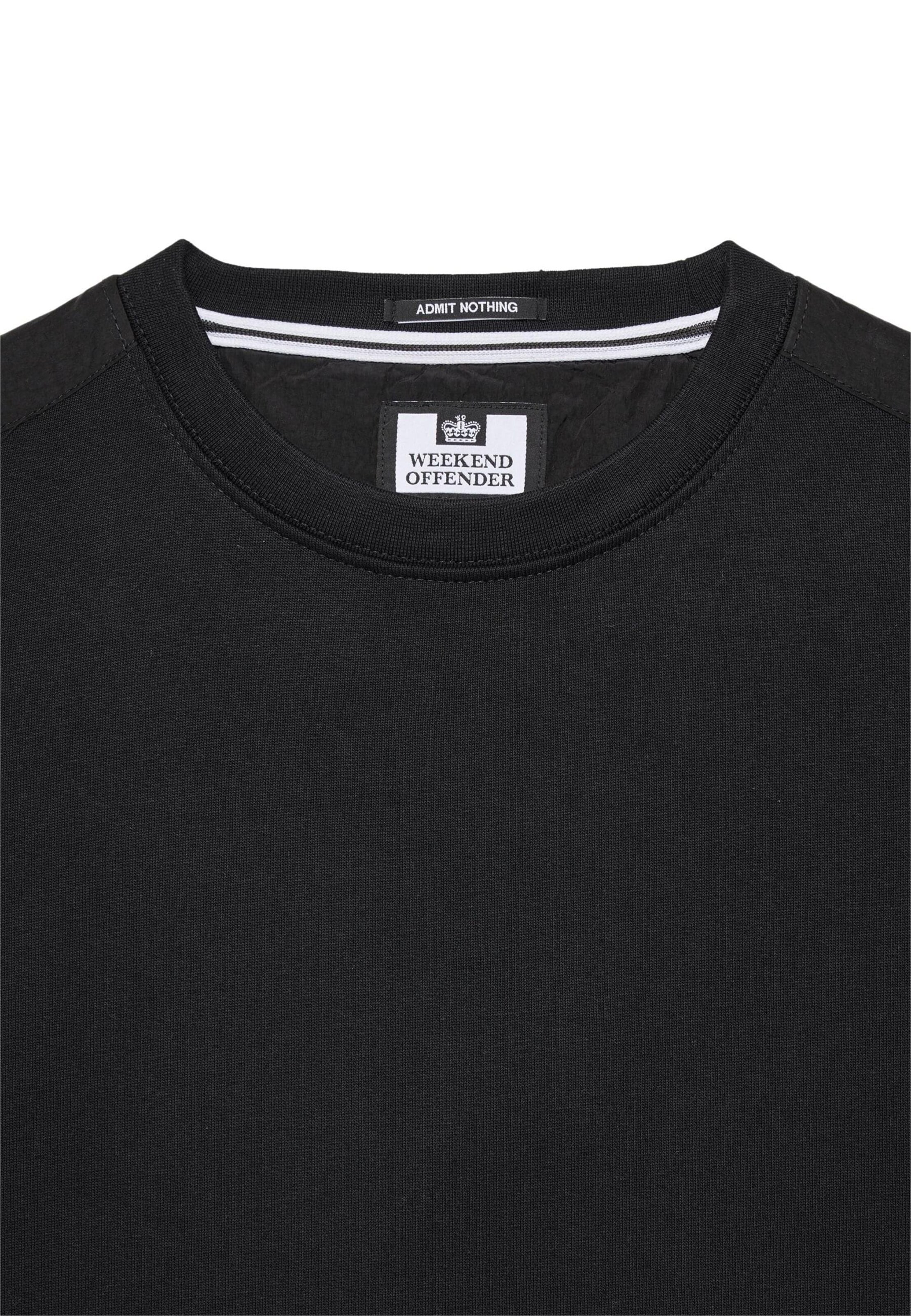 Weekend Offender Sweatshirt 'F Bomb' in Schwarz