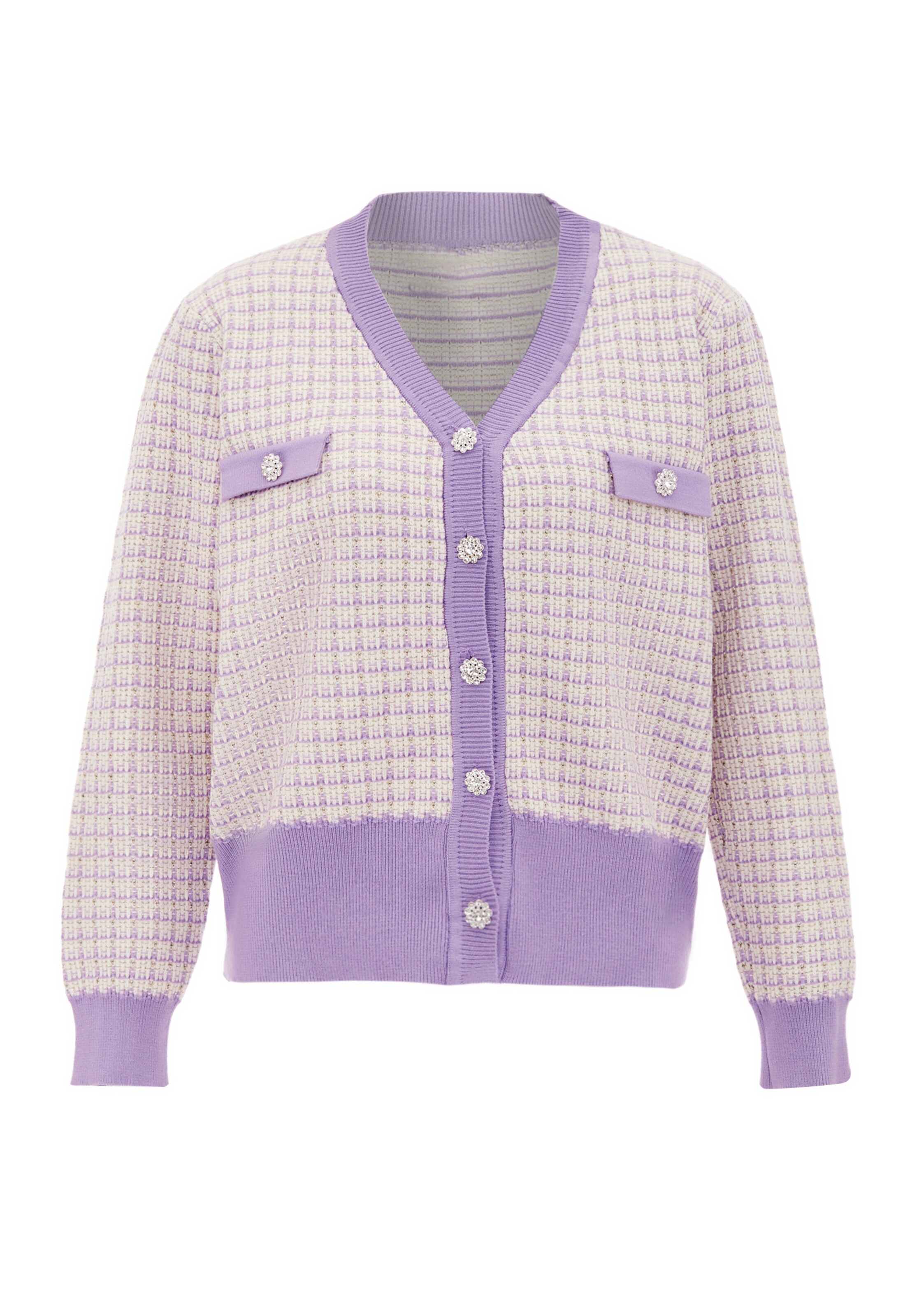 NAEMI Knit cardigan in Purple: front