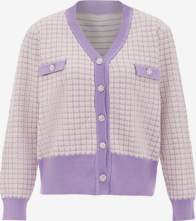 NAEMI Kardigan u zlatna / ljubičasta / bijela, Pregled proizvoda