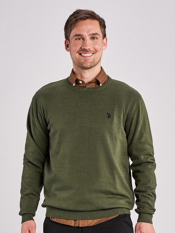 U.S. POLO ASSN. Pullover 'Adair' i grøn: forside