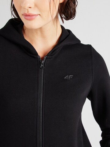 4F Sportsweatjacke in Schwarz