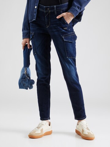 Coupe slim Jeans cargo '94AMELIE' Gang en bleu : devant