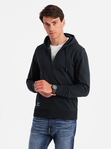 Ombre Sweat jacket 'OM-SSBZ-0160' in Black: front