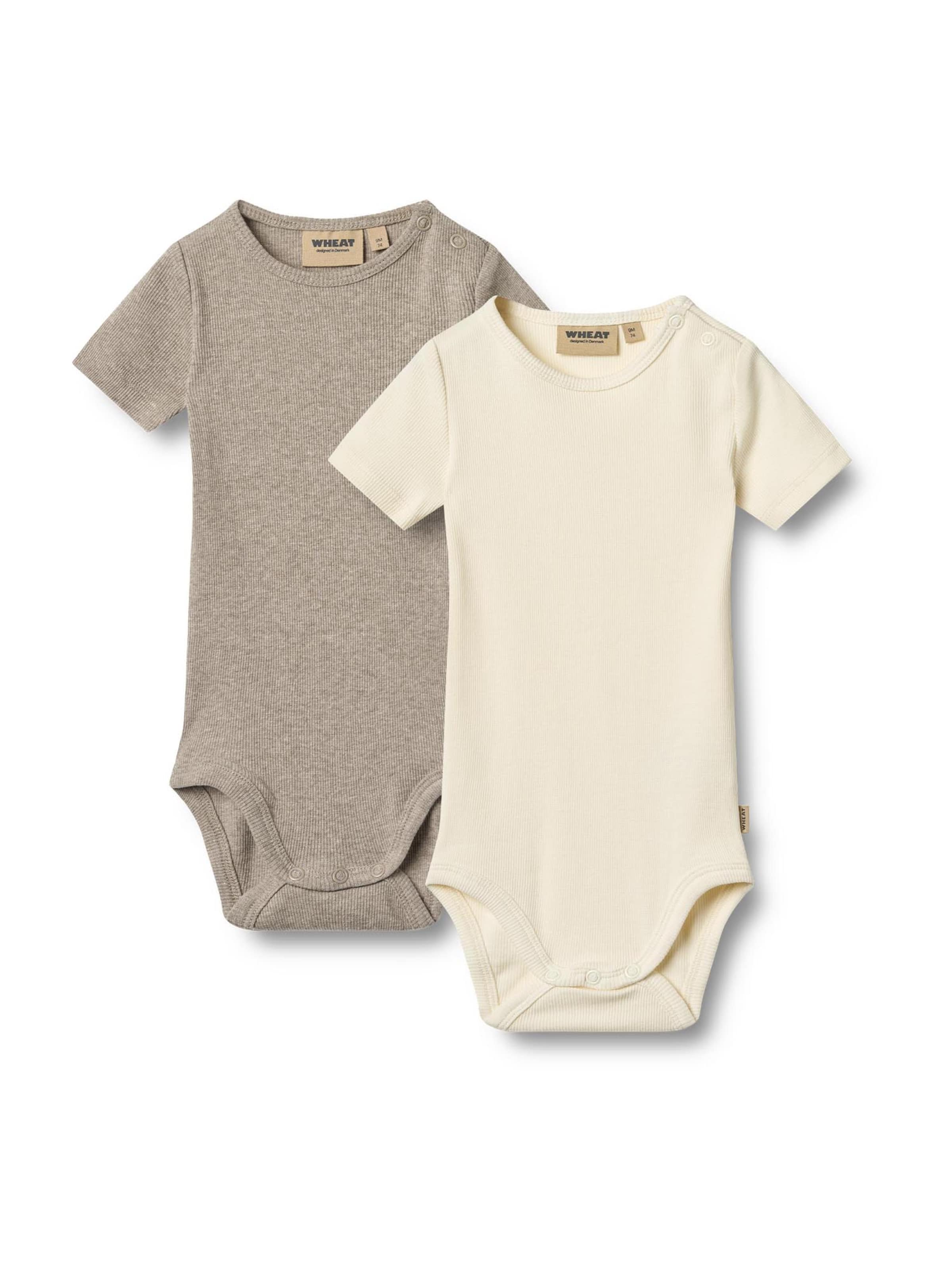 WHEAT - Pijama entero/body 'Timo' en marrón: frente