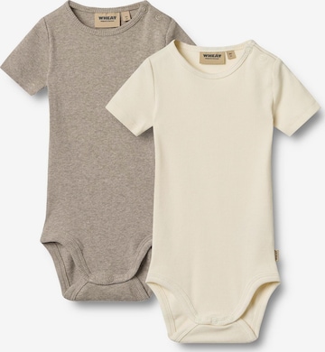 WHEAT - Pijama entero/body 'Timo' en marrón: frente