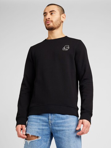 Karl Lagerfeld Sweatshirt in Schwarz: Vorderseite