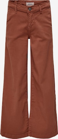 KIDS ONLY Wide leg Broek in Bruin: voorkant