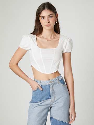 florence by mills exclusive for ABOUT YOU Top 'Date Night ' in White: front