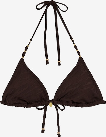WE FashionTrokutasti Bikini gornji dio - smeđa boja: prednji dio