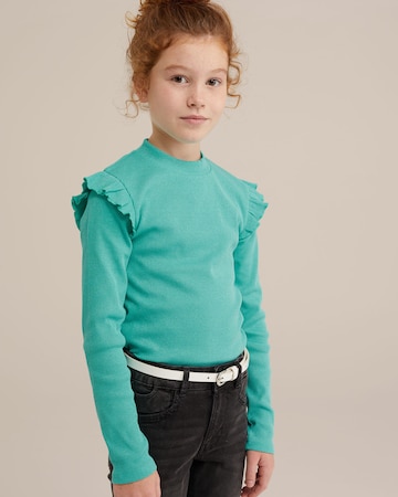 WE Fashion Shirt in Green: front
